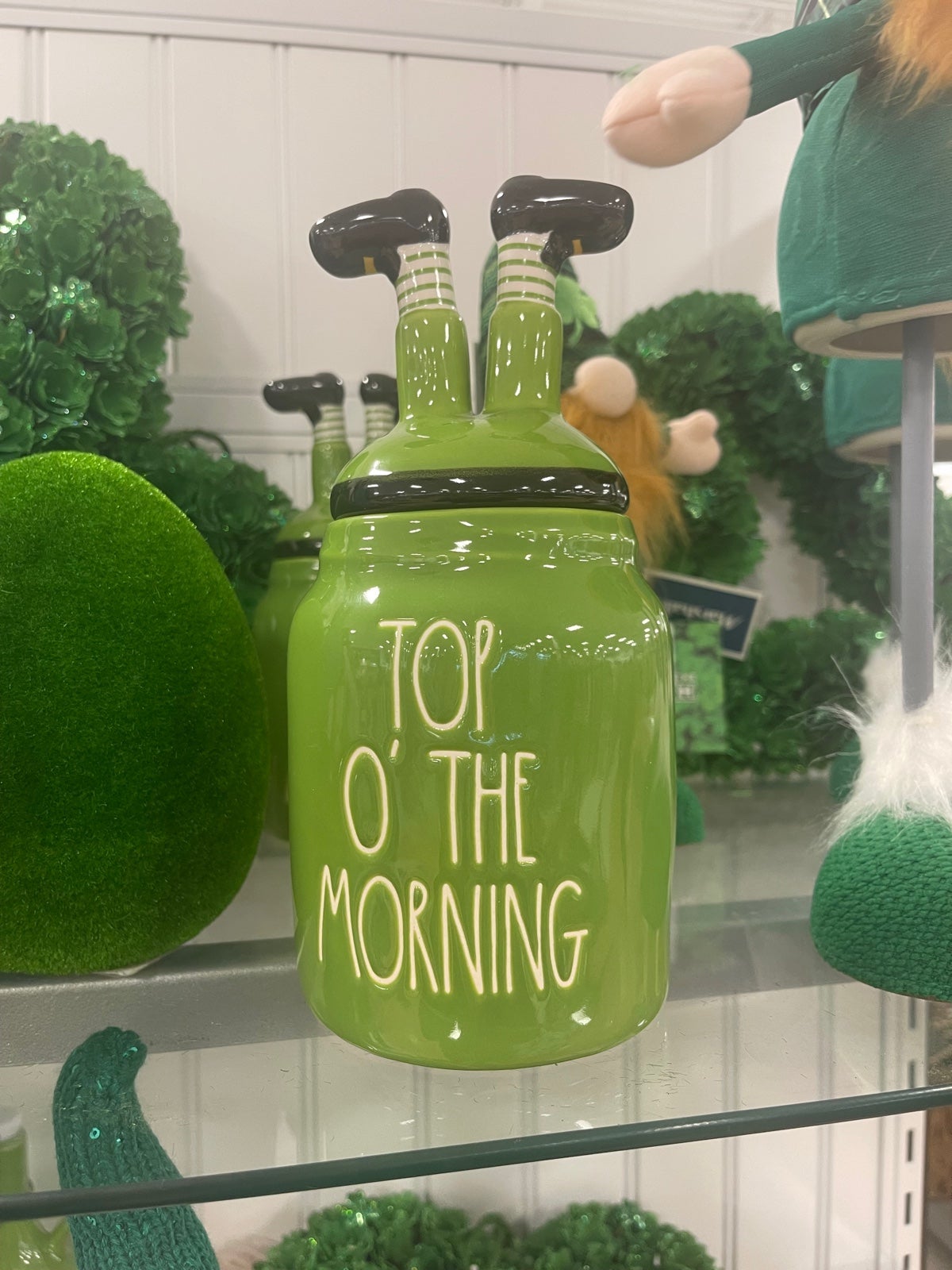 Rae Dunn NEW St Patrick’s Day Top o the Morning Topper Canister