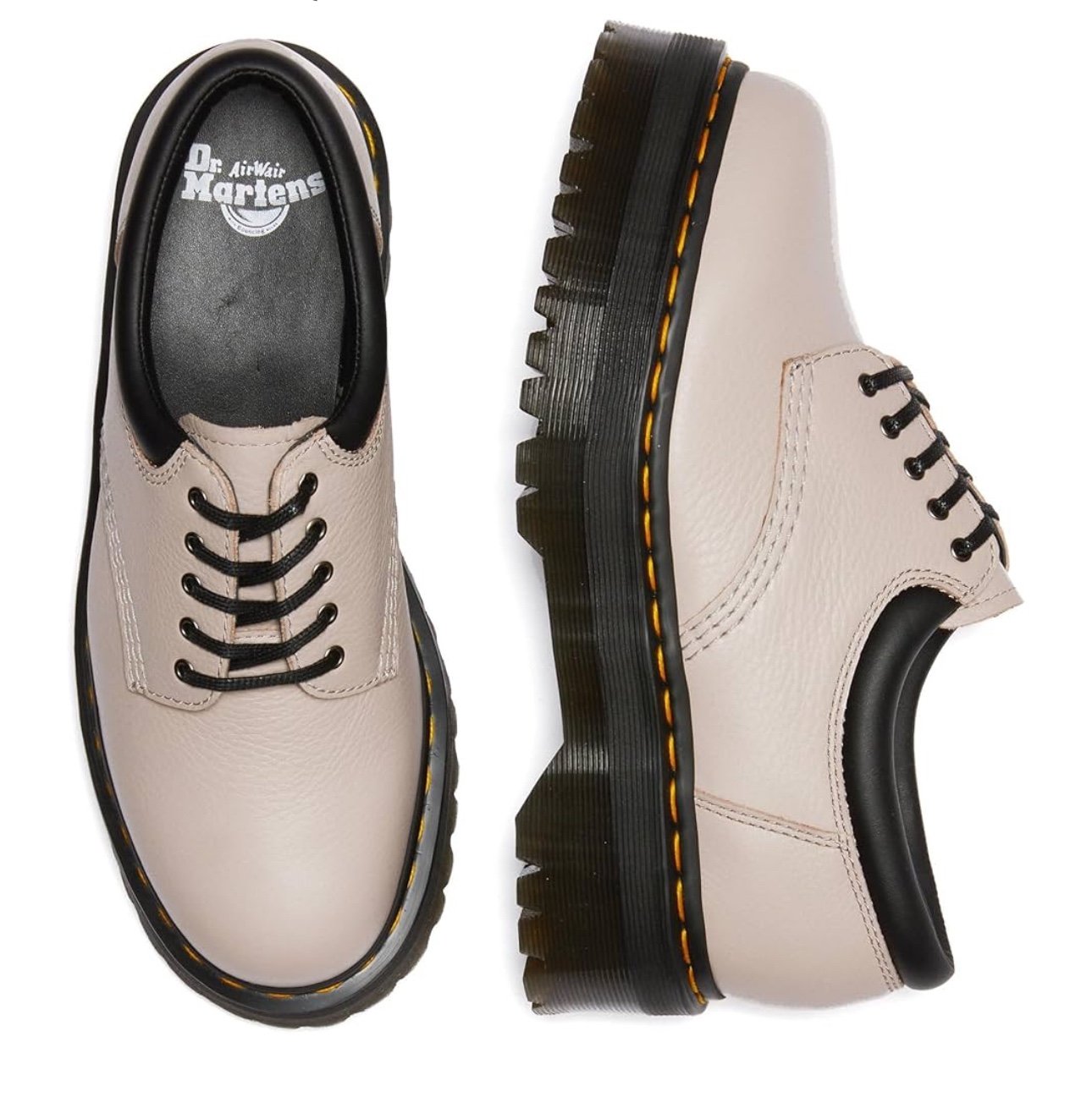 BRAND NEW ~~ Dr Martens~~ Leather Platform Oxfords Vintage Taupe