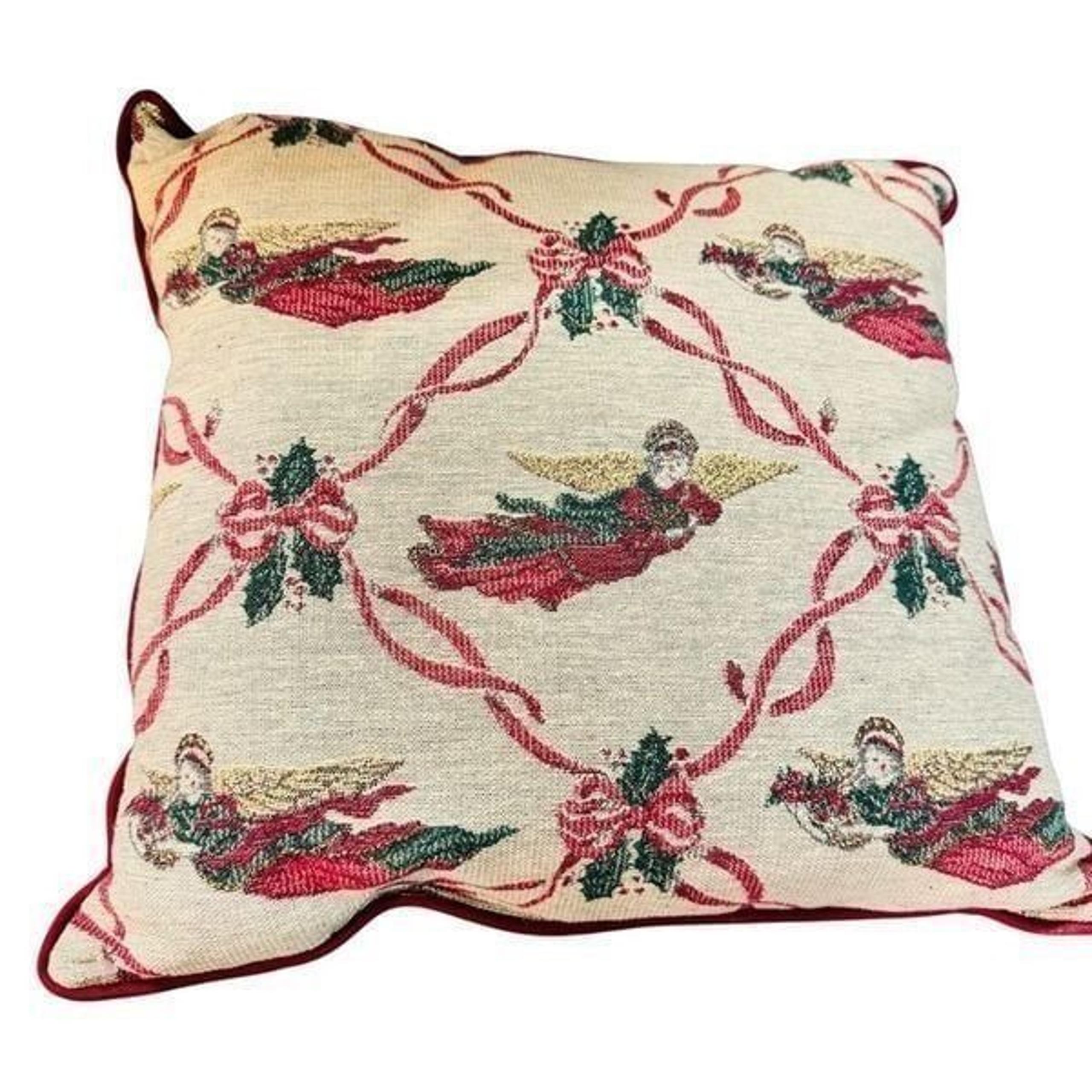 Christmas tapestry angel decorative pillow