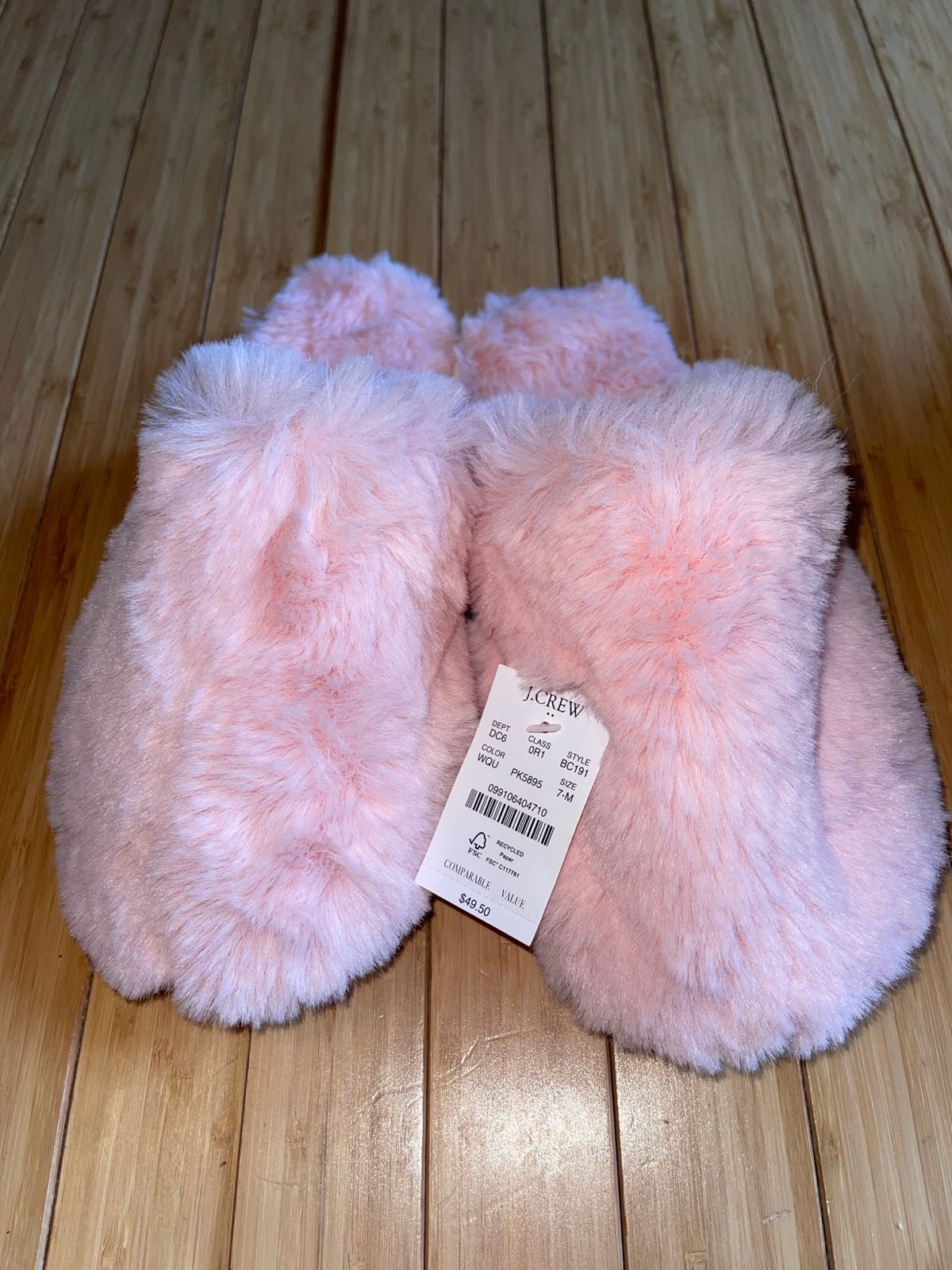 J.Crew Fuzzy Scuff Slippers