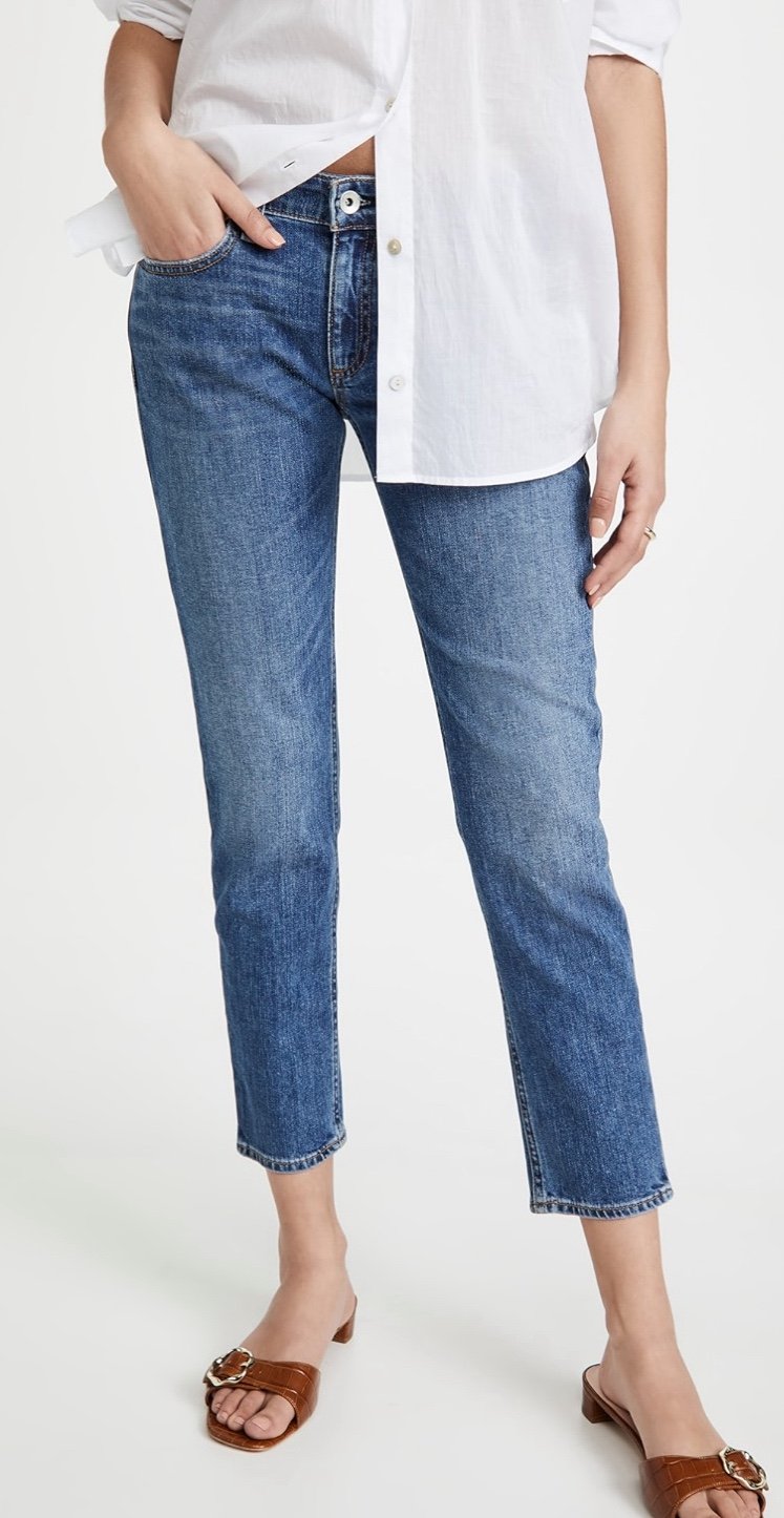 Rag and bone Dre low rise boyfriend jeans In cape Like new condition Size 29