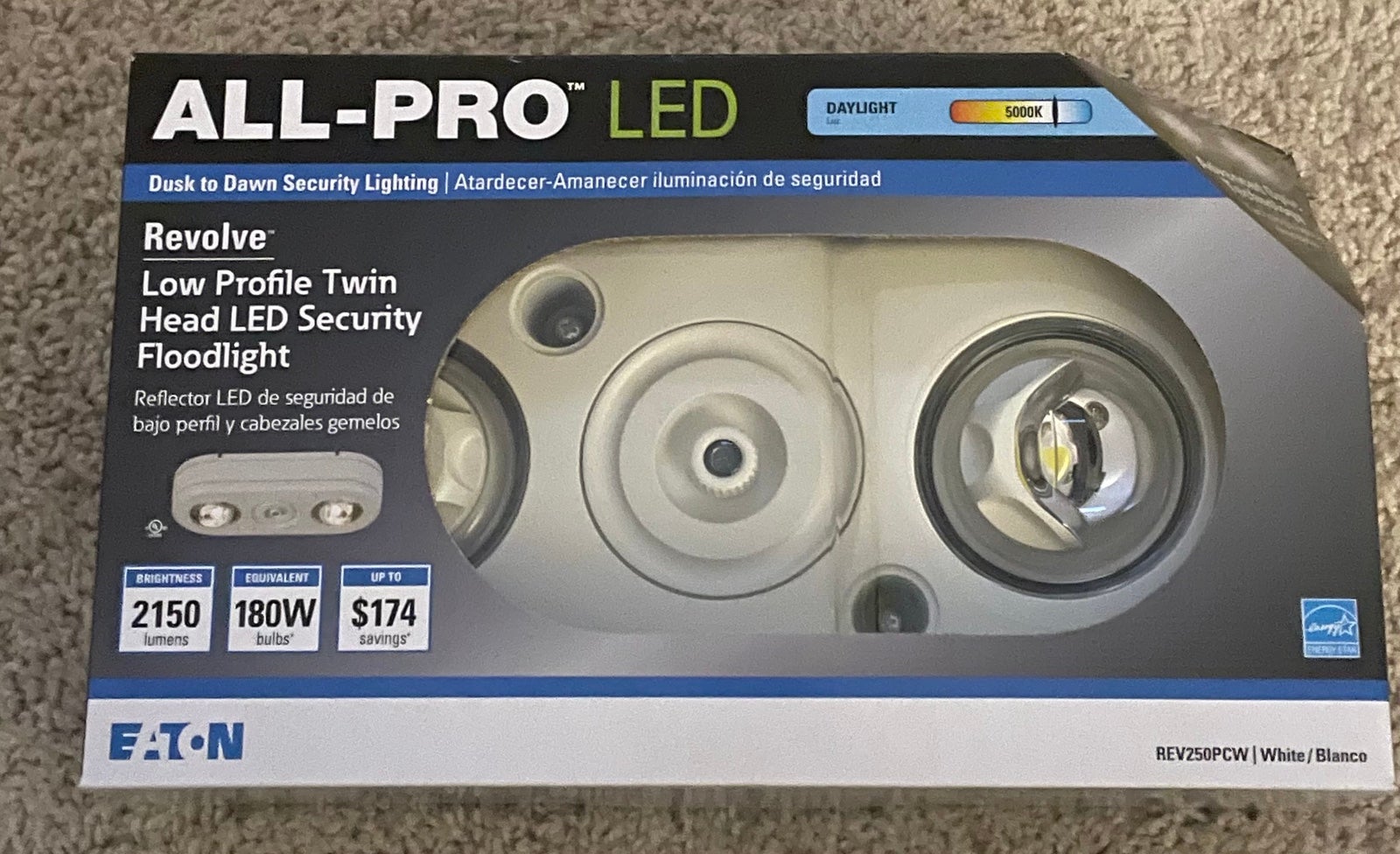 All-Pro LED low profile Twin Head security lighting
