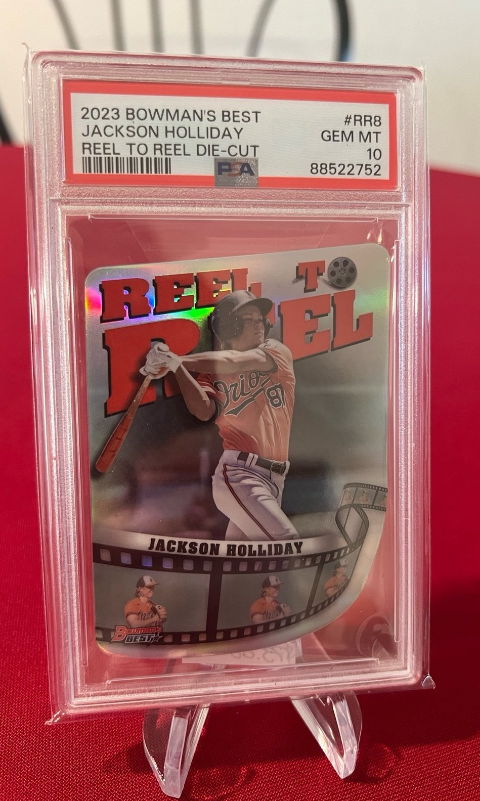 Jackson Holliday 2023 Bowman's Best Reel To Reel Die-Cut RC PSA 10