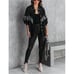 L Black Denim Jacket Fringe Distressed Tassel Studded Jean Jacket Shacket Top