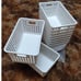 6 Pack Plastic Storage Baskets Stackable Small Pantry Organizer Bins - White