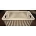 6 Pack Plastic Storage Baskets Stackable Small Pantry Organizer Bins - White