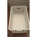 6 Pack Plastic Storage Baskets Stackable Small Pantry Organizer Bins - White