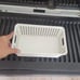 6 Pack Plastic Storage Baskets Stackable Small Pantry Organizer Bins - White