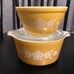 Vtg Pyrex Butterfly Gold 401, 473 + Lid Bowls! Amazing!