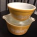 Vtg Pyrex Butterfly Gold 401, 473 + Lid Bowls! Amazing!