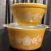 Vtg Pyrex Butterfly Gold 401, 473 + Lid Bowls! Amazing!