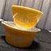 Vtg Pyrex Butterfly Gold 401, 473 + Lid Bowls! Amazing!