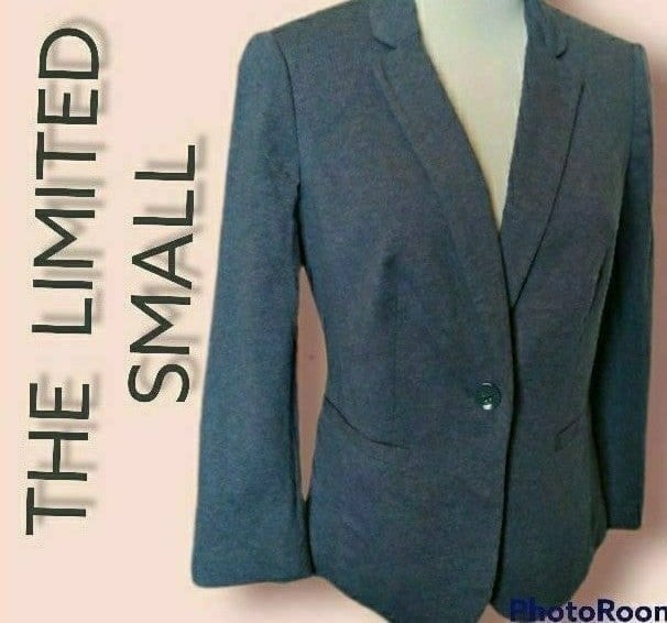NWT KNIT BLAZER CHAMBRAY SUIT COAT LINED SMALL WOMENS SMALL