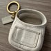 Coach ERGO mini Tote Bag Charm coin pouch Key Fob Chalk White