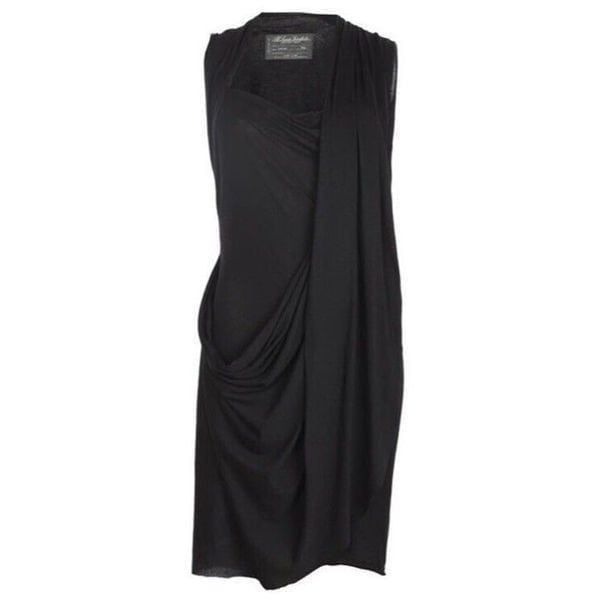 Allsaints Spitalfields Aphrodite Dress Size 14 Black Midi