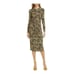 JOIE Aja Long Sleeve Golden Hour Paisley Ruched Midi Stretch Dress - Size M NWT.
