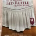 NWT White Wrap Around Ruffle Dust Bed Skirt Queen/King 14” Drop Bedding