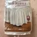 NWT White Wrap Around Ruffle Dust Bed Skirt Queen/King 14” Drop Bedding
