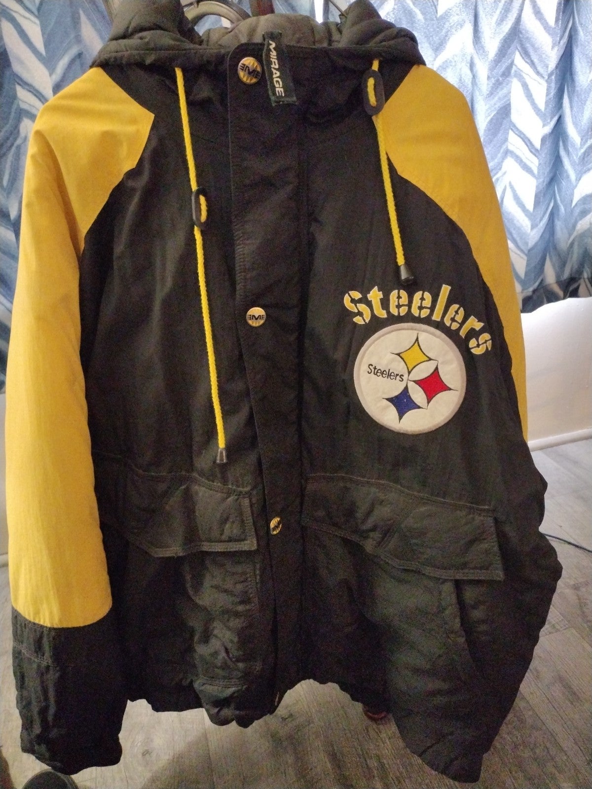 Vintage Mirage Steelers Jacket hooded