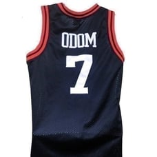 EUC Rare Clippers #7 Lamar Odom Black Red Mesh Jersey