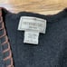 Henri Bendel 100% Wool Black Vest Unisex With Brown Stitching Size Large