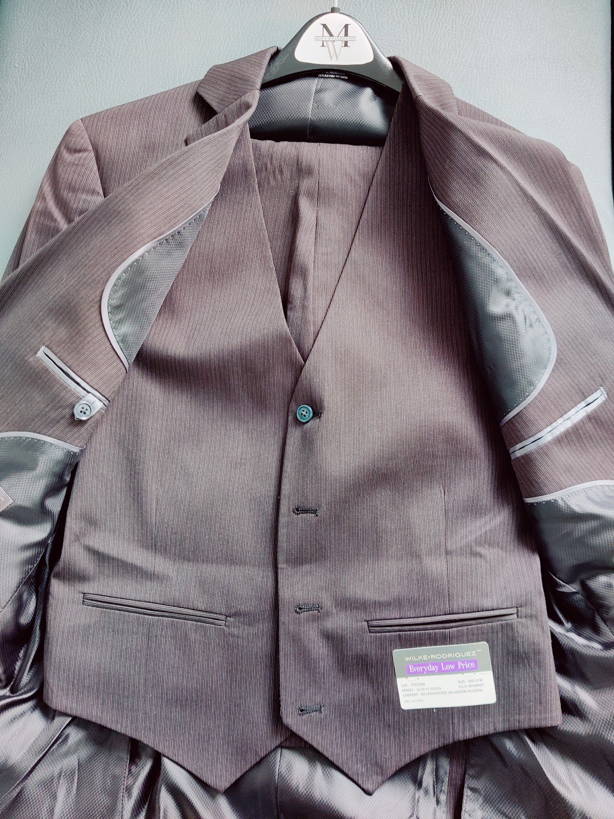 3pc suit size 38 waist 31