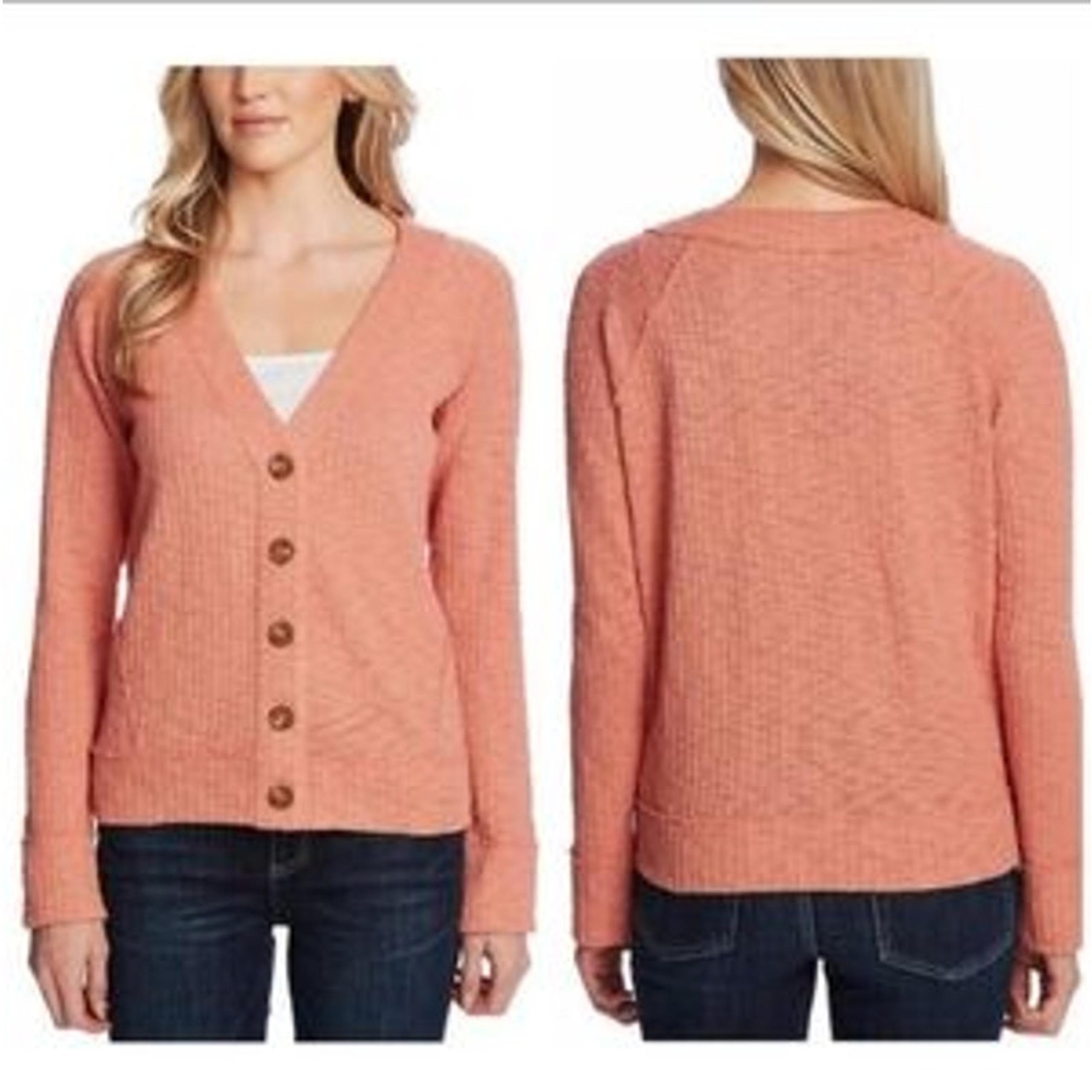 Two by Vince Camuto Textured Button Front Cardigan Sweater S