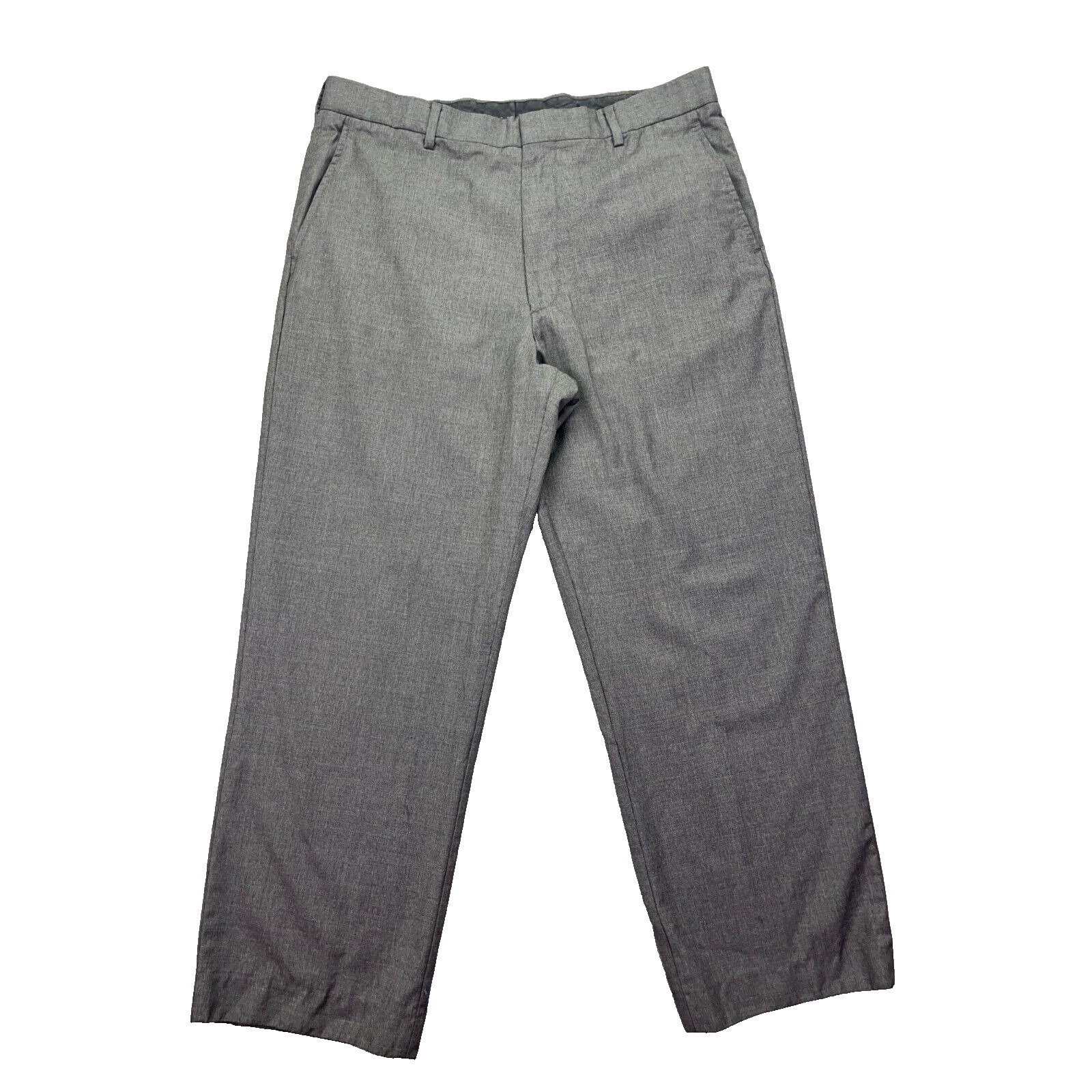 J Crew Pants Men Gray Dress Pants 100% Wool Office Career Canada Sz/Fits 34 VTG