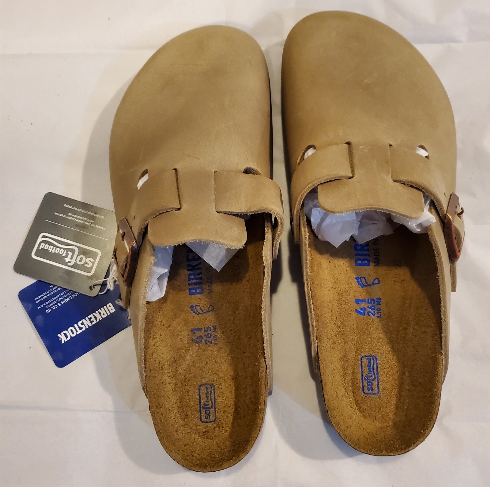 Birkenstock Boston bs tobacco brown waxy leather regular wide