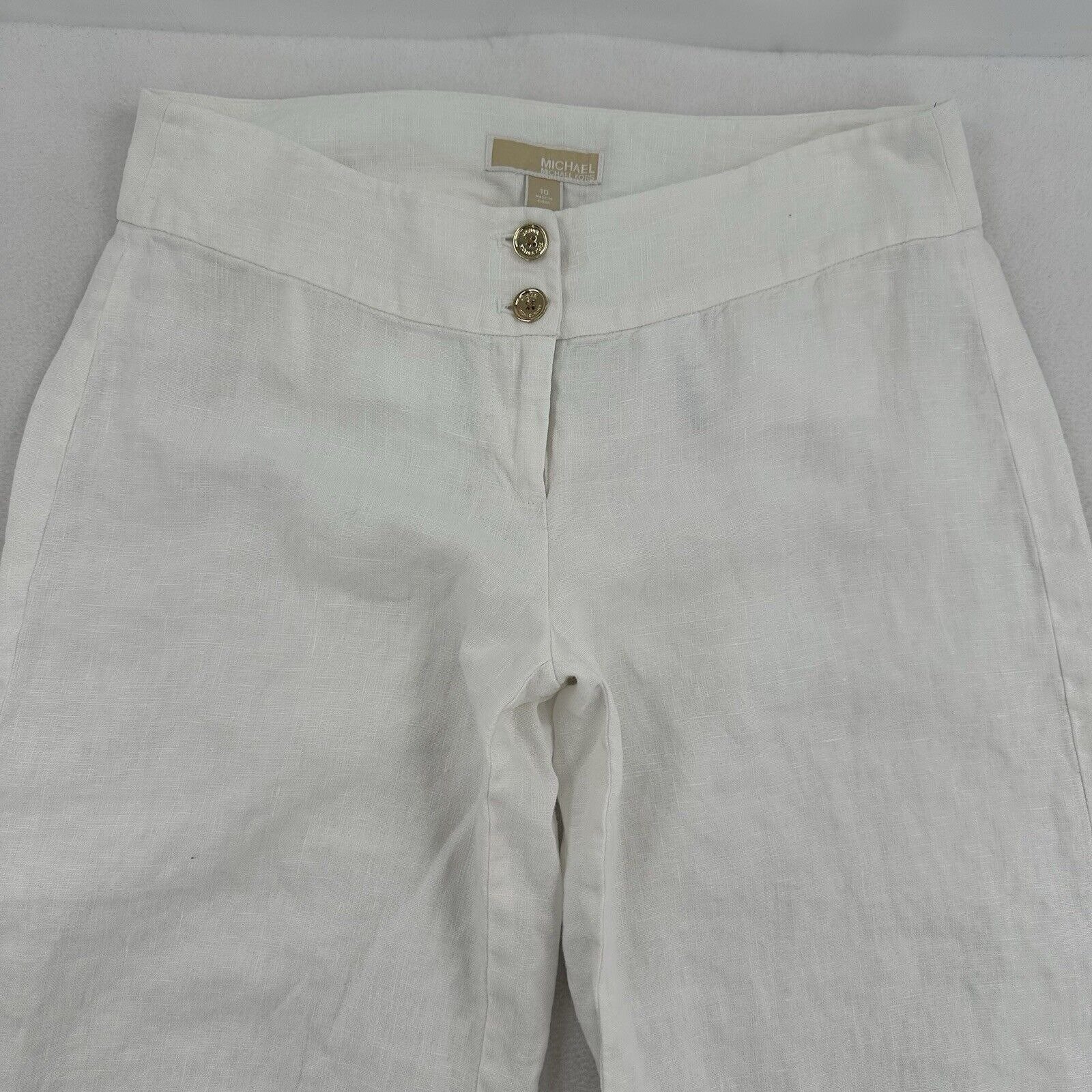 michael kors white linen pants