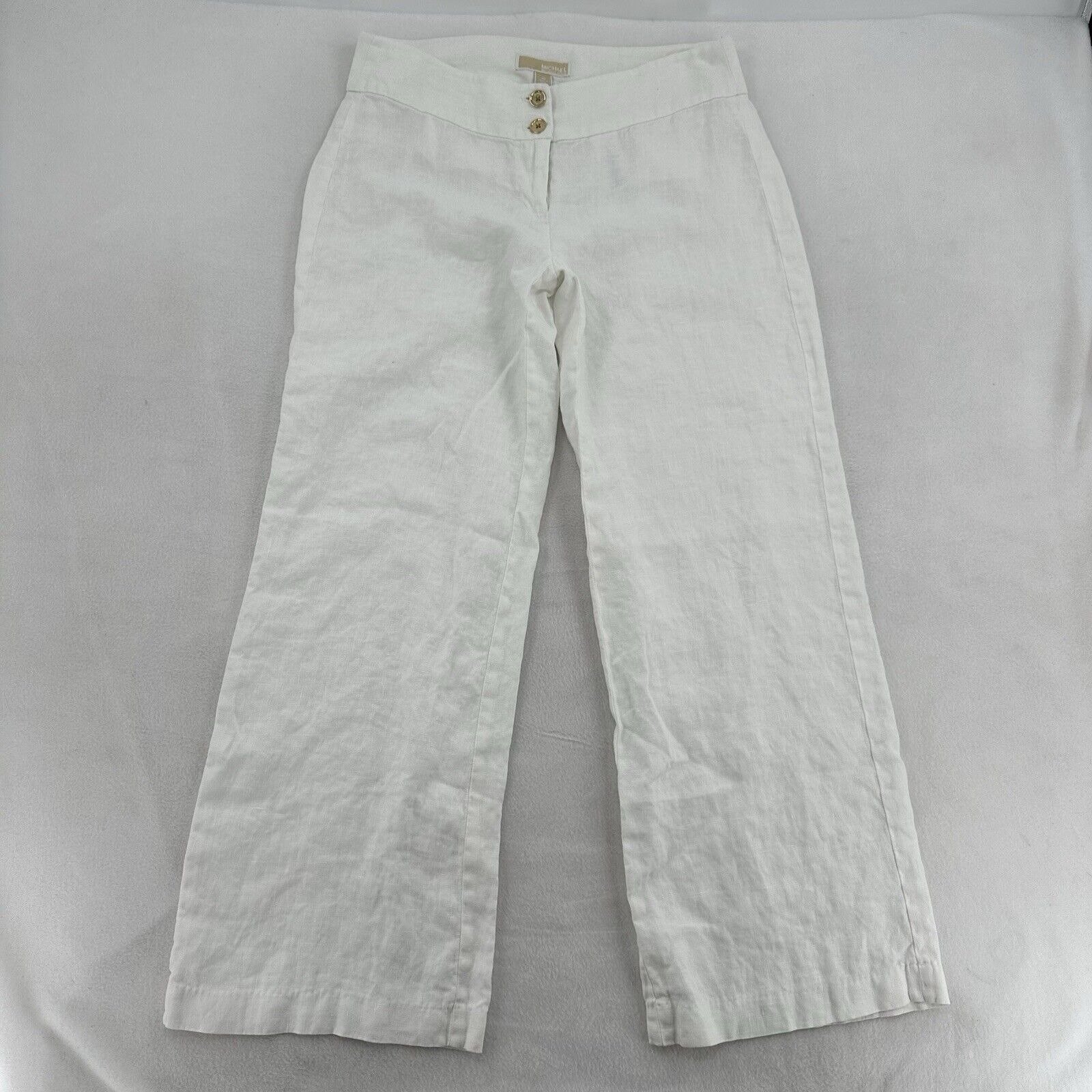 michael kors white linen pants