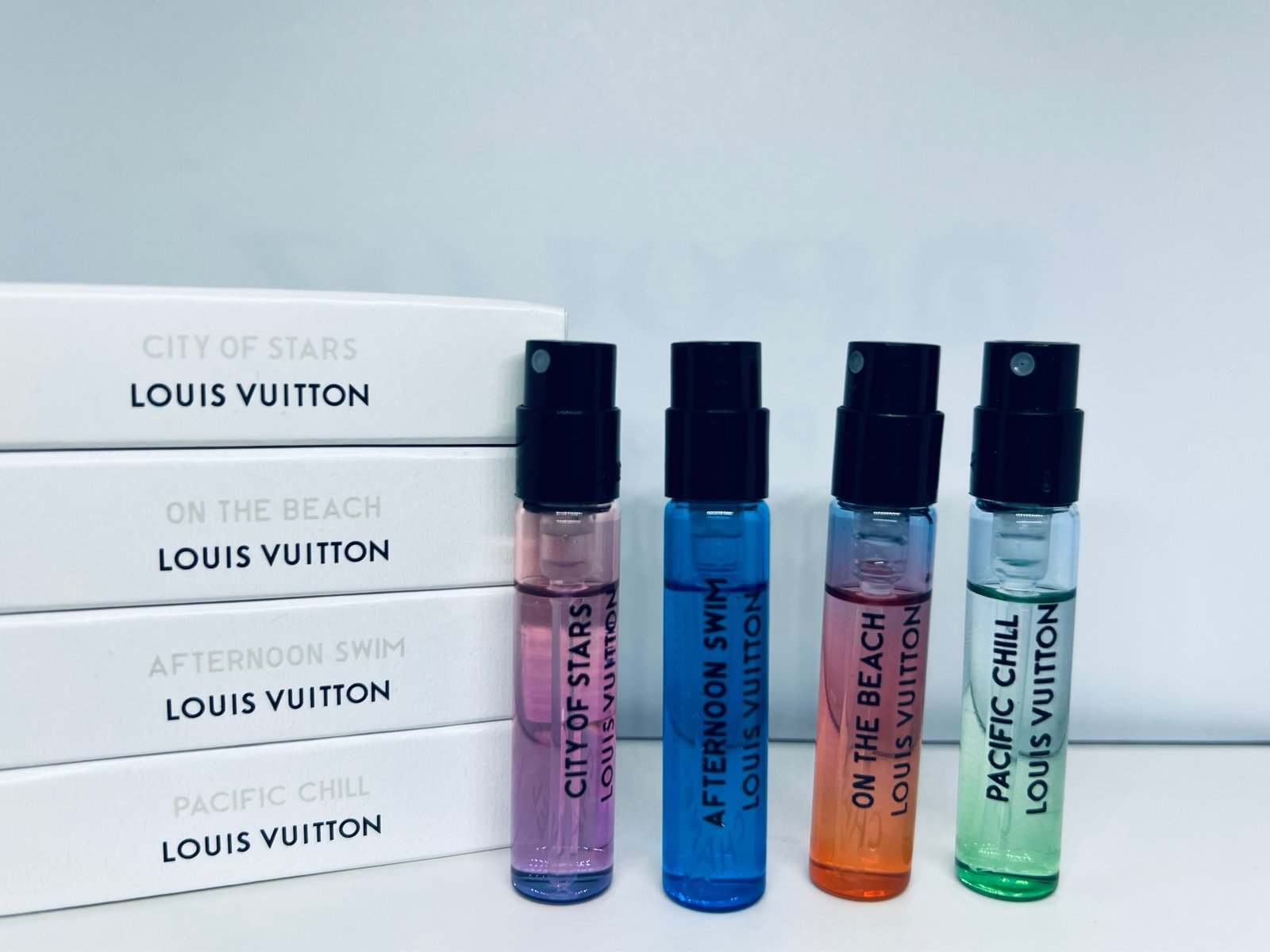 Louis Vuitton Cologne Collection For Unidex Sample Vials Spray 4pc Set