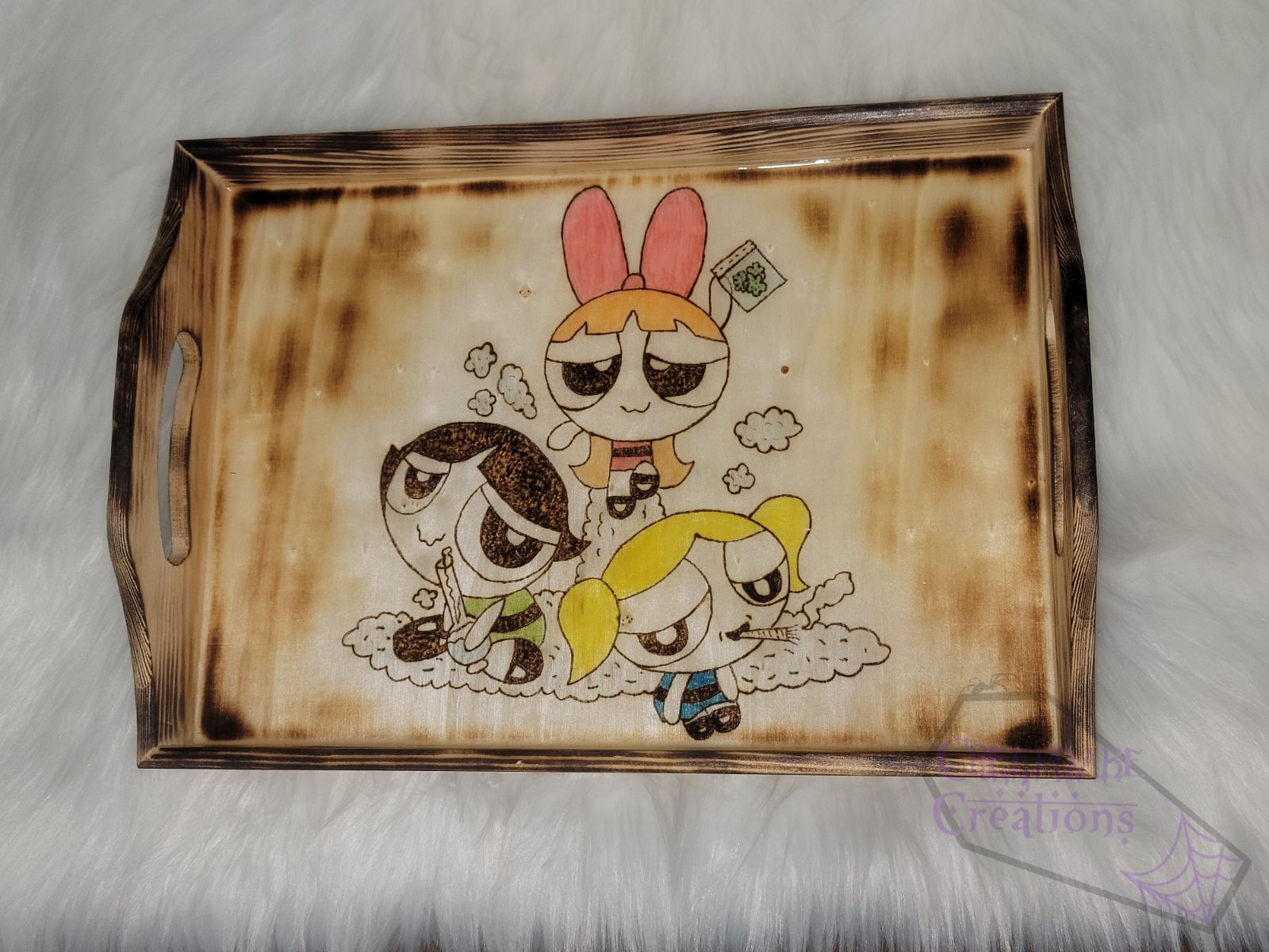Powerpuff girls serving tray