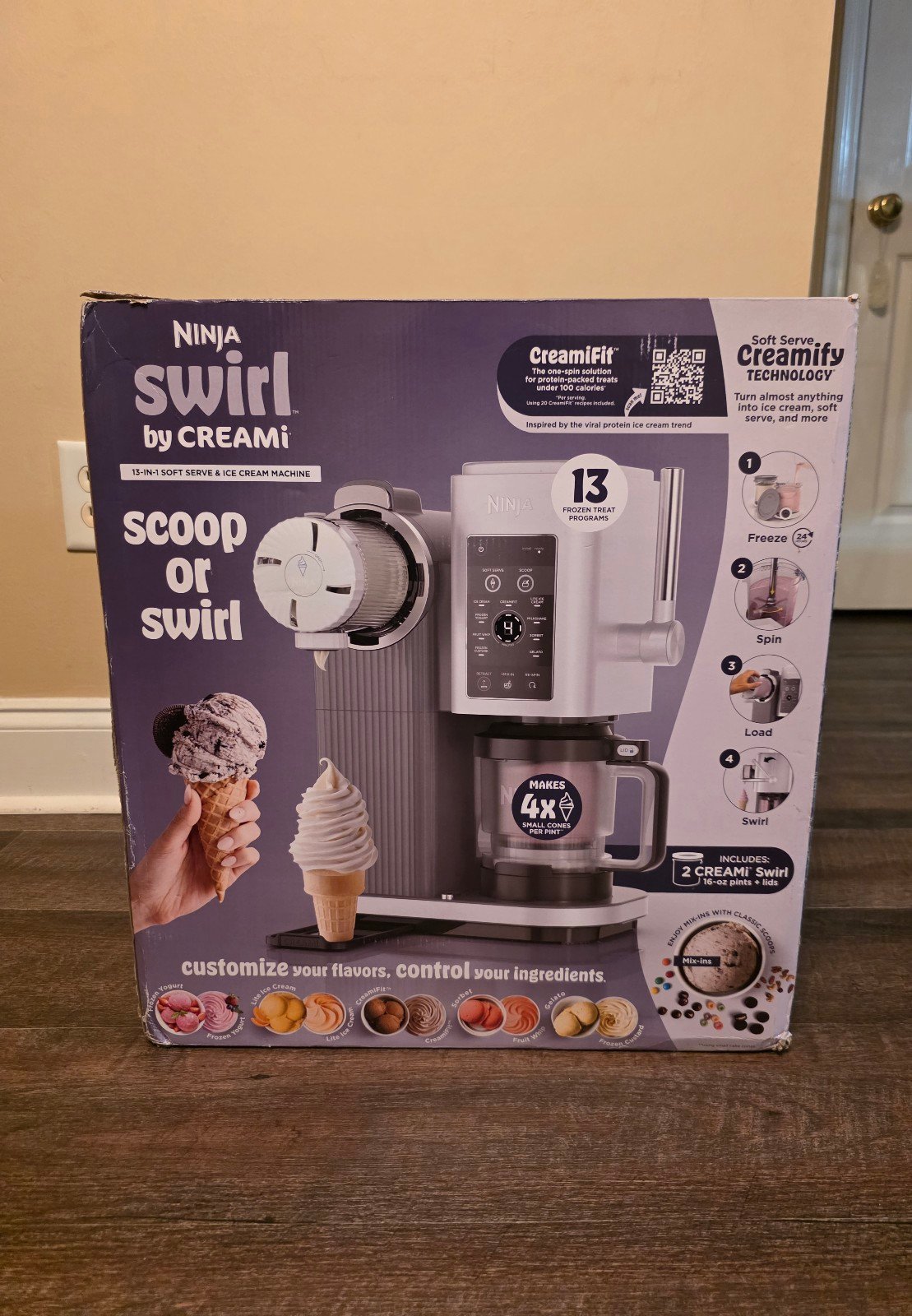 Ninja Swirl by CREAMi | Soft Serve Ice Cream Maker | New | Damaged Box