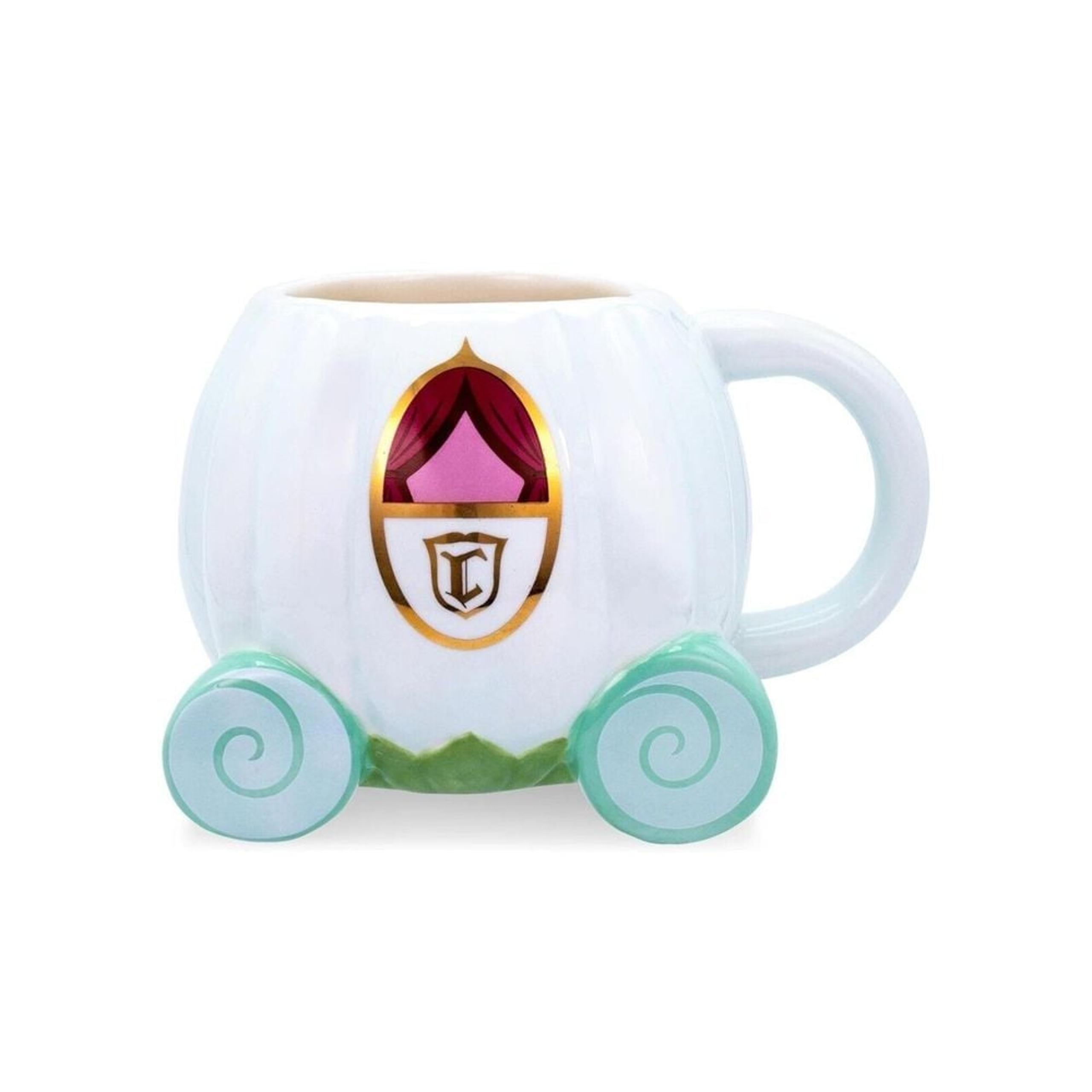 Disney Princess Cinderella Coach 3D Sculpted Ceramic Mug Multicolor 20oz NEW