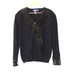 Vintage Le Chois Silk & Angora Hair Sequins Black Women's Knit Top Size M Y2K