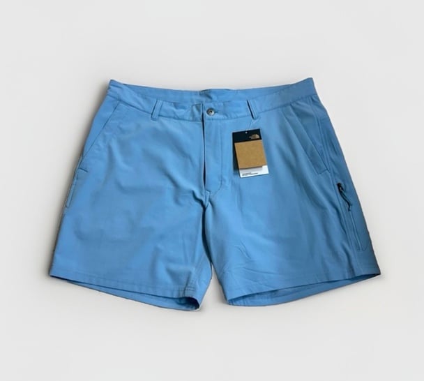 The North Face Rolling Sun 7” Men's 38 Hiking Shorts Packable Steel Blue NWT 65