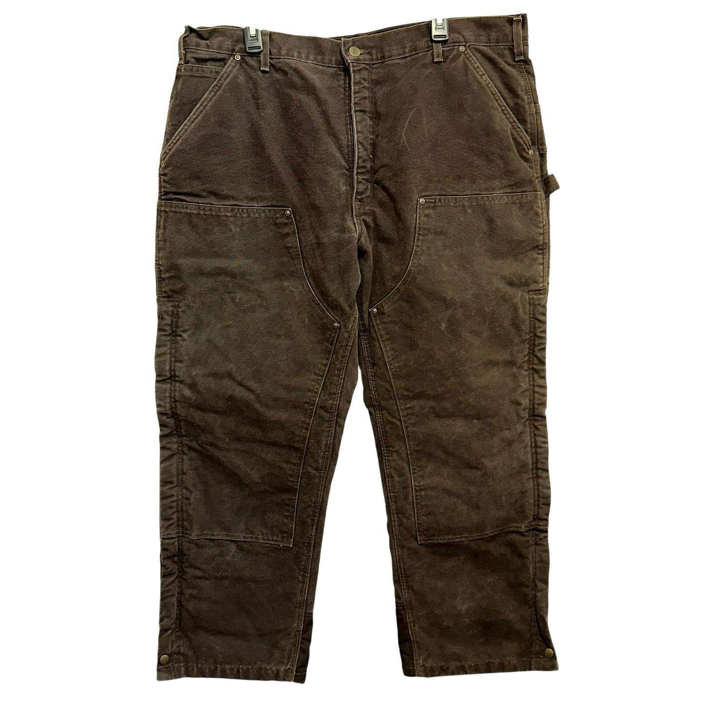 Carhartt Brown Double Knee Insulated Quilt Lined Work Pants