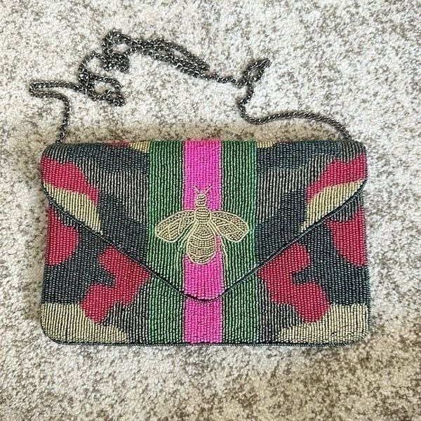 LA CHIC Designs Beaded Bag