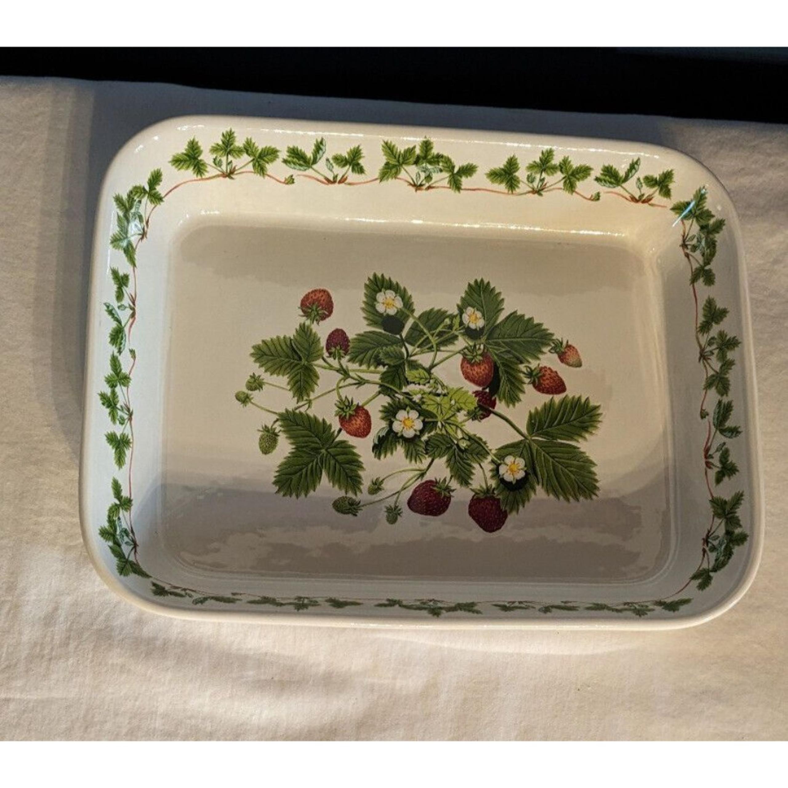 Portmeirion Summer Strawberries Lasagna Baking Dish, Casserole, 12.5" EUC