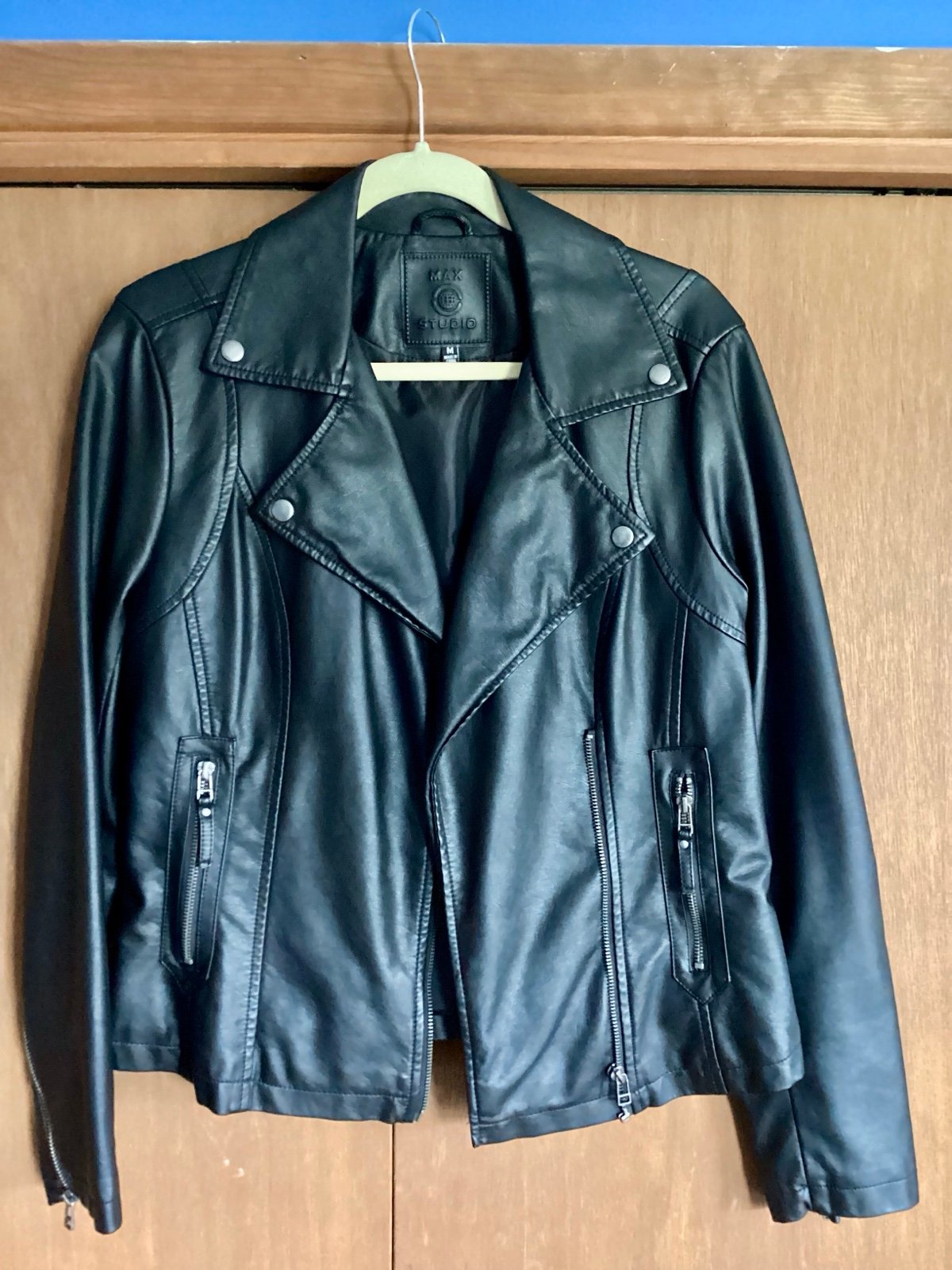 Max Studio Faux Leather Jacket size M