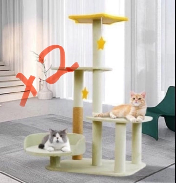 TWO Cute Cat Trees for Indoor Cats, 31 Green Multi-Level Cats Tower with Sisal