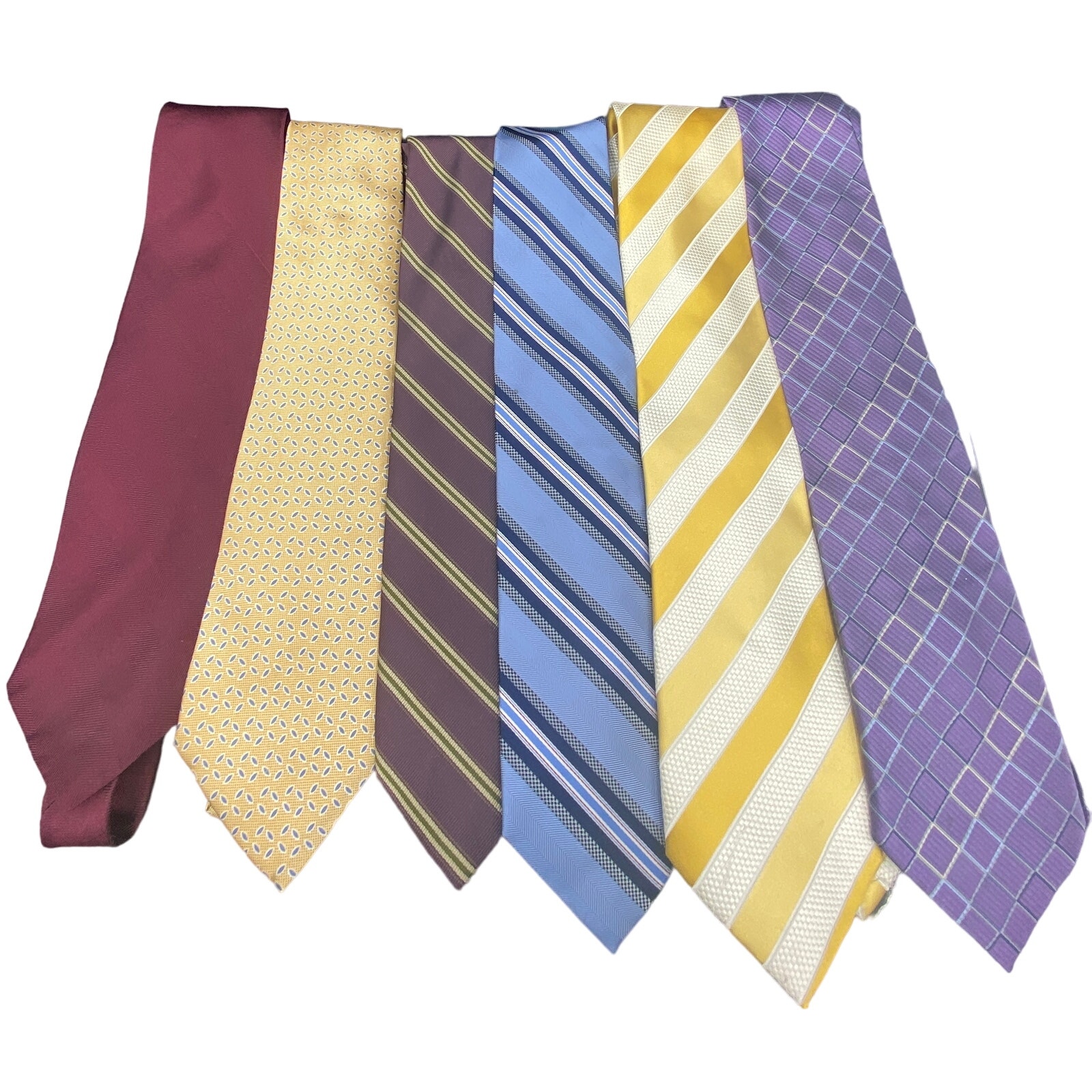 Lot 6 some Vintage mens ties Donald j. Trump Jos A. Banks Nautica Burt Pulitzer