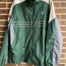 Vintage style NFL Team Apparel New York Jets Green Windbreaker Jacket