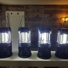 LED Camping Lantern Flashlights 4 Pack - Super Bright - 350 Lumen Portable