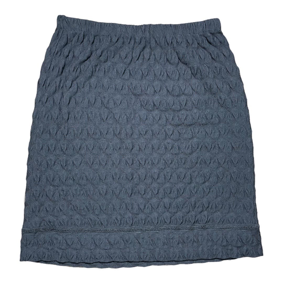 Missoni Orange Label Charcoal Knit Skirt 48 IT 10 US