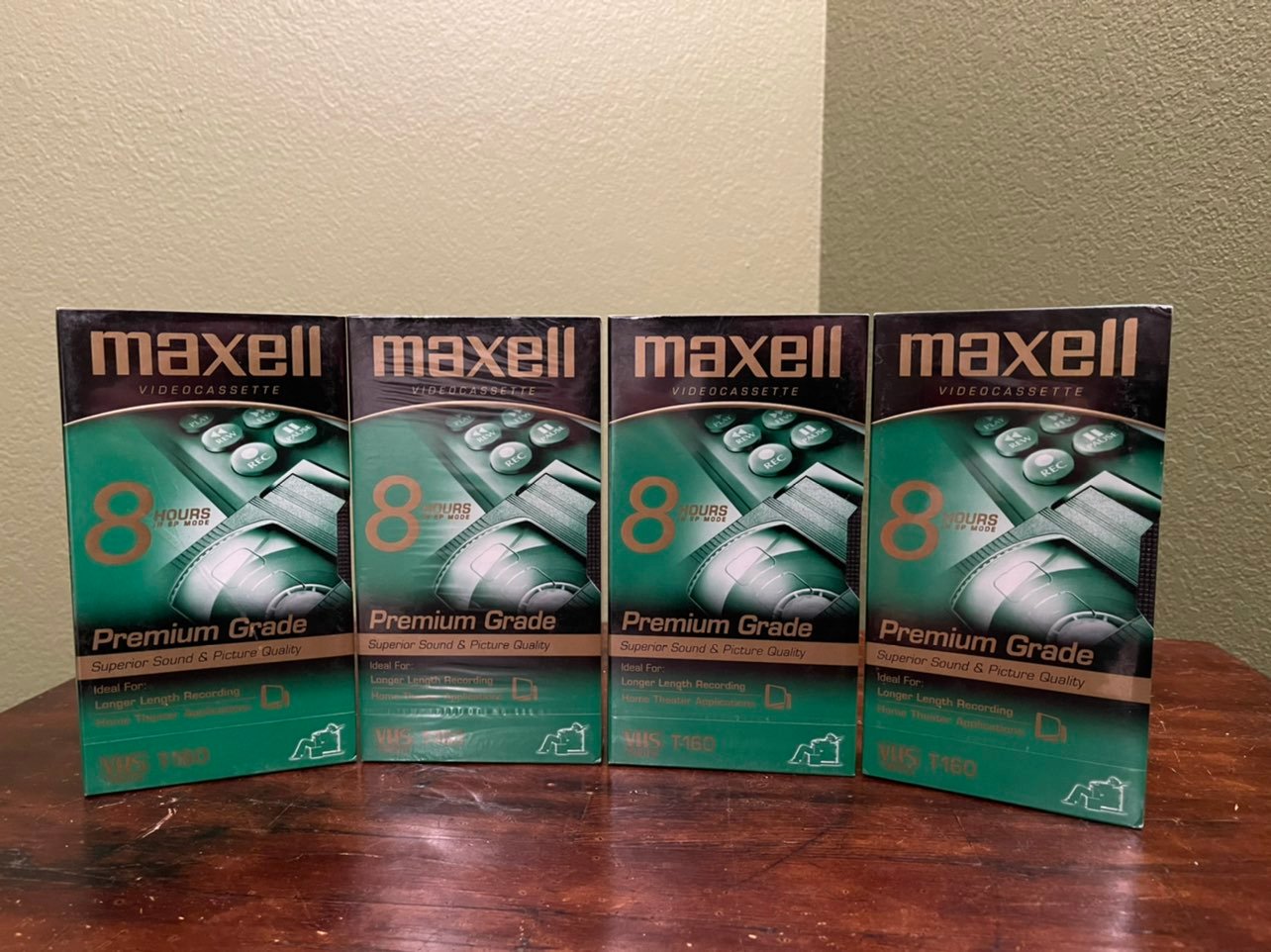 NEW Lot of 4 Maxell Premium Grade VHS