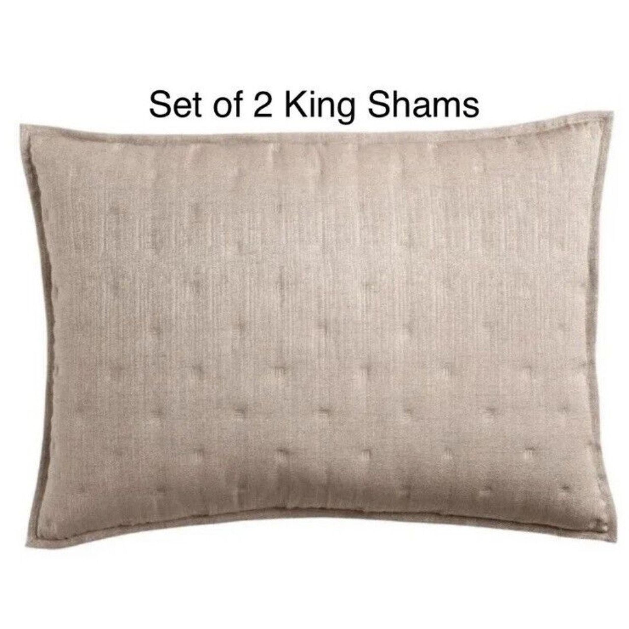 Hotel Collection Set Of 2 King Yarn Dye Shams NEW