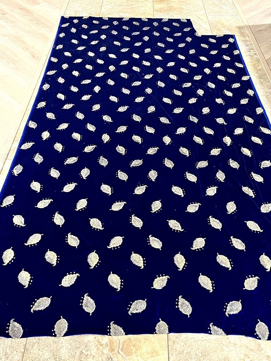 Royal Blue and Gold Fabric