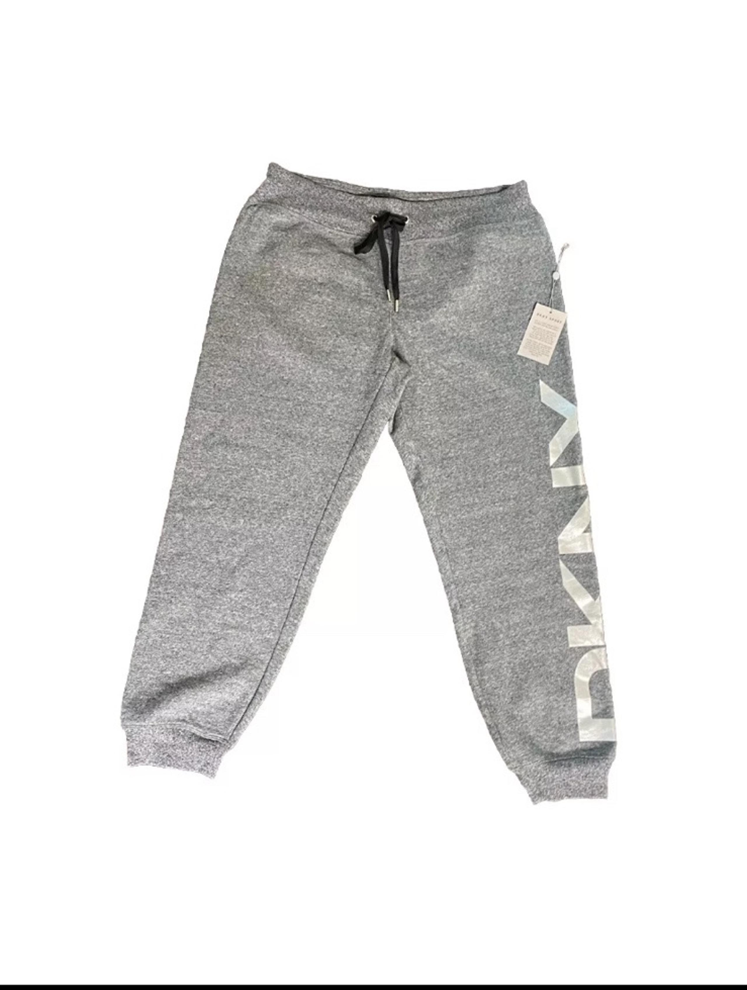 DKNY Sport Logo Drawstring Waist Jogger Women's Gray Sweatpants Size L